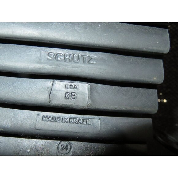 SCHUTZ White Brazilian Leather Grommet Embellished Eyelet sandals w/ dustbag 8 - Picture 3 of 3